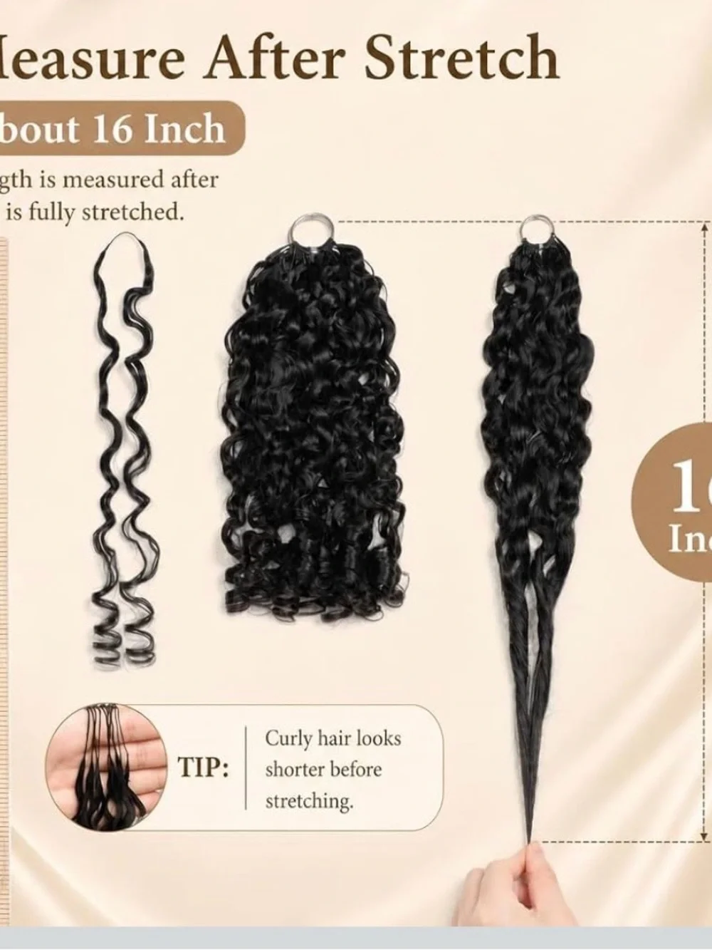 Natural Black Deep Wave Clip-In Extensions for Women